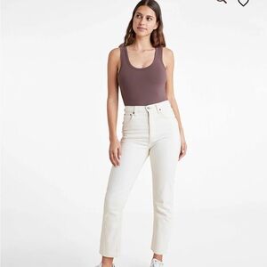 Nuuds seamless scoop tank in coffee size medium excellent like new condition